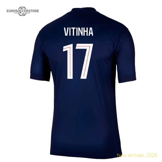 2025-2026 PSG Paris Saint Germain Home Shirt (Vitinha 17)-PitchVibe Kits